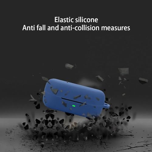 Image of Silicone Cover Compatible with Sony WF C510 Case - Shockproof, Anti-Slip (Bluetooth Earbuds and Charging case not Included) (Black)