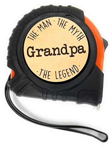 Gifts for Dad Who Wants Nothing, Measuring Tape Measure 25 ft, Home Improvement, Papa Gifts from Grandchildren, Grandpa Gifts from Grandchildren, The Man The Myth The Legend Tape Measure (Grandpa)
