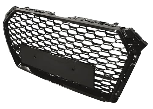 Calandre Grille Nid D'abeilles Noir Brillant Sans Sigle Compatible Avec A4 B9 16-19