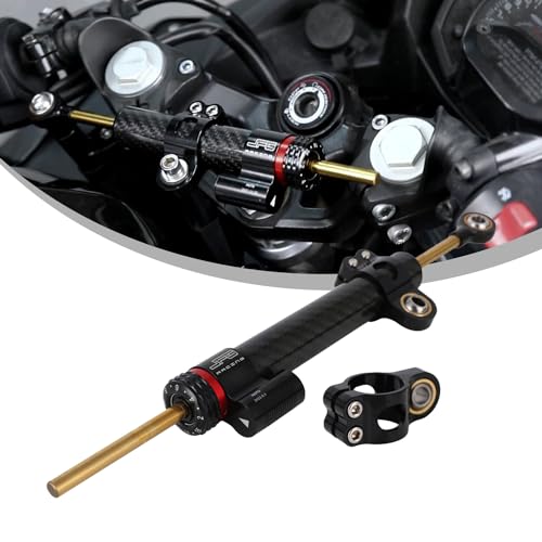 Lenkungsdämpfer Motorrad,33 cm Lenkungsdämpfer Stabilisator Universal für die meisten Motorräder Straßenrad Sport Fahrrad Rennrad Kohlefaser