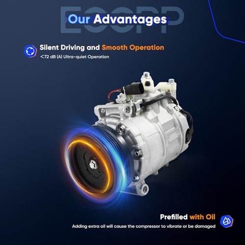 Image of ECCPP AC Compressor for Volkswagen Passat 4.0L 2002-2004 | for Volkswagen Touareg 3.2L 2004-2005 for Porsche Cayenne V6 3.2L 2004 Fast Cooling AC Compressor with Clutch