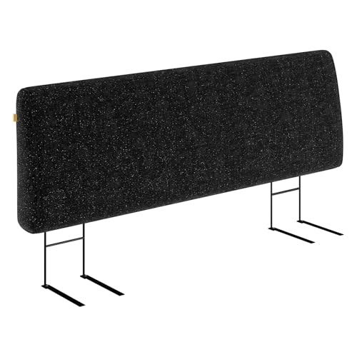Image of Pinmoco 4.7 inch Upholstered Headboard for King Size Bed, Height Adjustable and Ergonomic Headboard, Easy Assemble, Sturdy and Durable, Starry Night Black