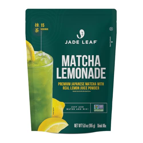 Jade Leaf Matcha Organic Premium Ceremonial Grade Matcha Green Tea Powder - Japanese - Culinary, Ingredient, Ceremonial Barista Teahouse, Latte, Collagen, 5.8 Ounce (Pack of 1), Matcha Lemonade