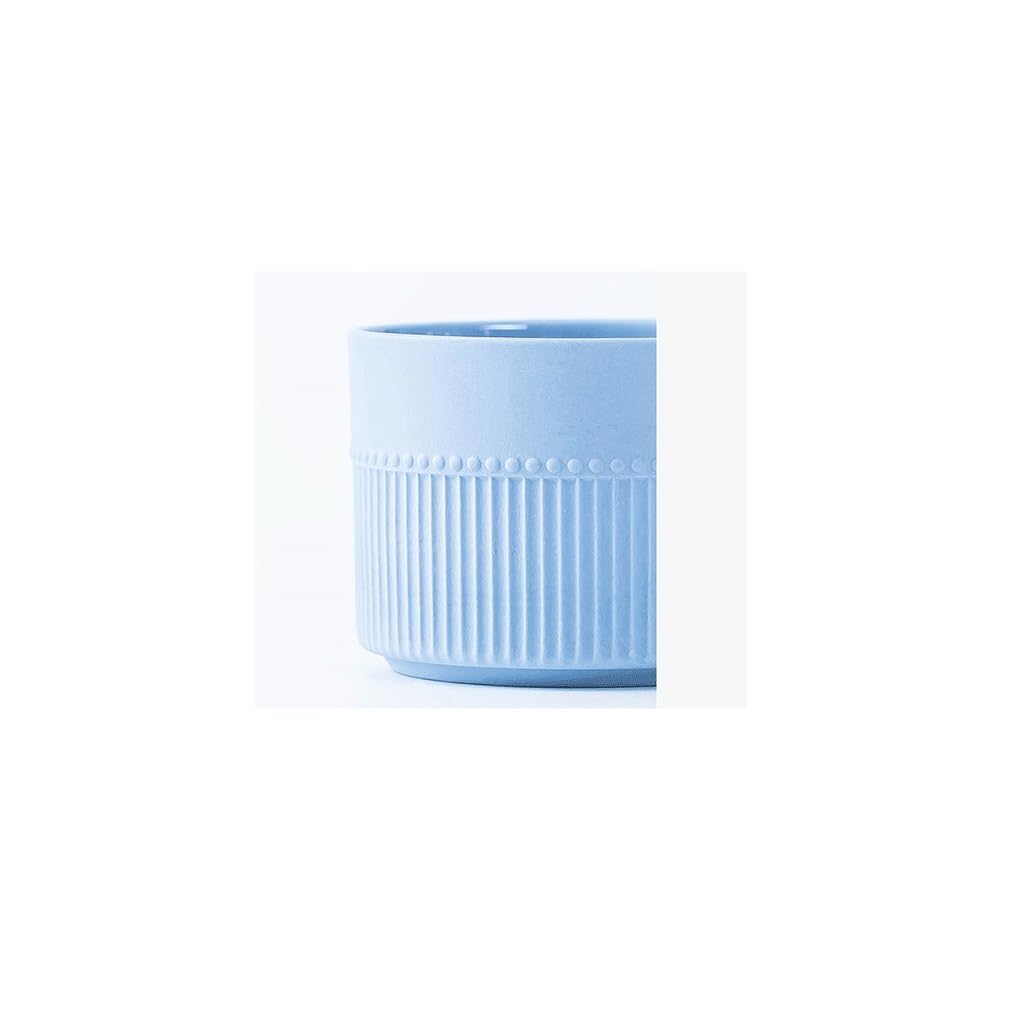 Kaffeetasse, einfache Keramik, kreative Latte-Kunst-Tasse, französisches Set, Zuhause, Büro, Nachmittagstee, hängende Ohr-Kaffeetasse, Untertasse (D)