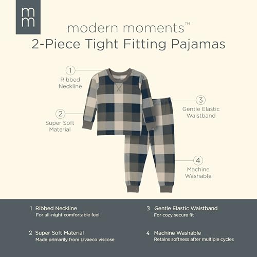 Image of Modern Moments by Gerber Baby Hacci Snug Fit 2 Piece Pajama Set