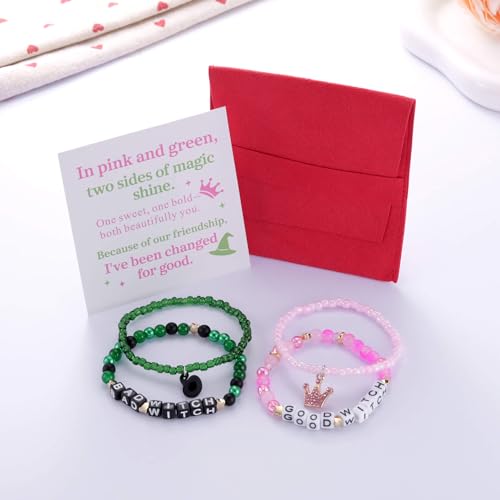 Image of Kvekstio Witch Bracelet Set, Wick-Themed Magical Friendship Bracelet for Best Friends Sisters BFF, Women's Witch Lover Gift