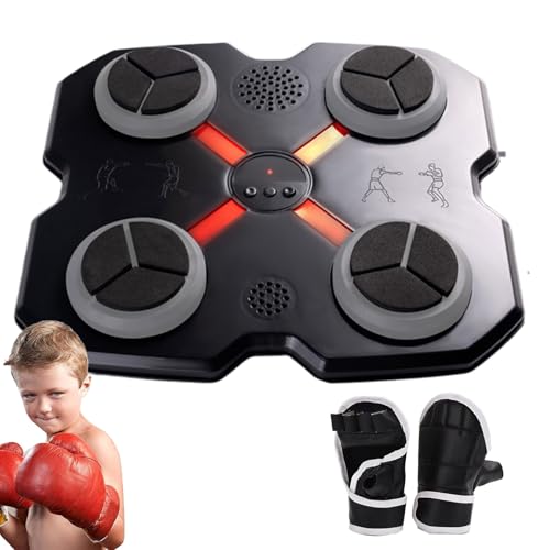 Machine d'entraînement de boxe musicale murale et gants de gym pour sport en intérieur