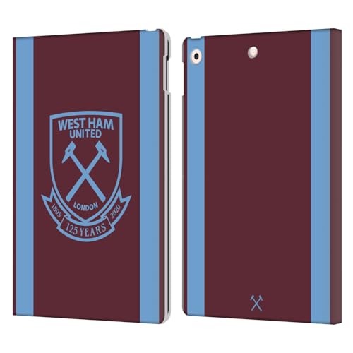 Étui iPad 10.2 West Ham United FC, protection portefeuille en cuir aux finitions soignées.