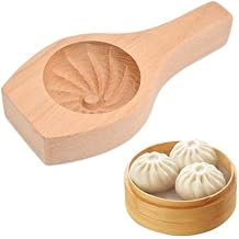 Steamed Bun Mol-d, Wooden DIY Bun and Mooncake Mol-d Filling Spoon Stuffed Bu-n Mol-d Kitchen Cooking Tool for Baozi,Dumpling,PastryCOLORwood