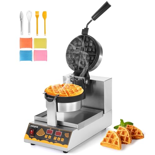 WICHEMI Commercial Waffle Maker Professional Intelligent LED Control Waffle Iron