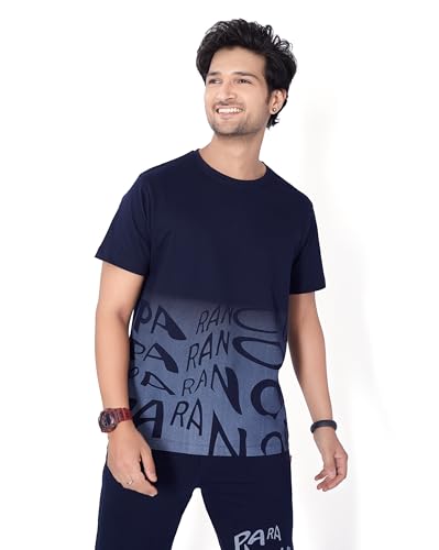 Image of WEET Cotton T-Shirt and Shorts Set for Men,Night Wear for Men,Men's Pyjama Set MCS112