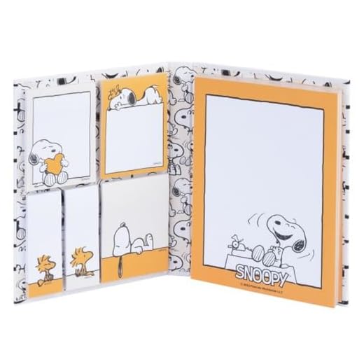 Grupo Erik Bloc de notas Adhesivas Snoopy - 6 tamaños diferentes notas adhesivas - Notas adhesivas bonitas - Papeleria y material escolar, licencia oficial