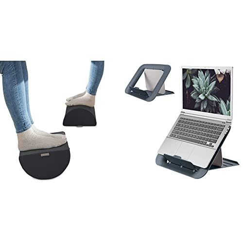 Repose-pieds en mousse et support ordinateur portable Leitz Ergo Cosy gris premium