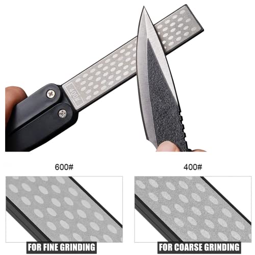Messerschärfer Profi Faltend Doppelseitig Diamant Schärfstein 400/600 Körnung Handheld Folding Doppelseitige Knife Sharpener Diamant Schleifstein Messerschärfer Werkzeug Für Home Küche (BK)