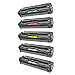 Produktbild Logic-Seek 5 Toner kompatibel mit HP CB540-CB543 125A für HP Color Laserjet CM1312, CM1512, CP1210, CP1214, CP1215, CP1513N, CP1515N, CP1517, CP1519 - Schwarz je 2.200 Seiten, Color je 1.400 Seiten
