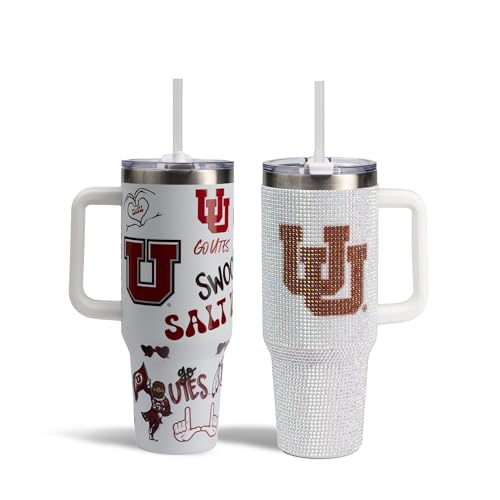 The Memory Company Officially Licensed NCAA - University of Utah 2-Pack Game Day Tumblers Team Spirit/Bling