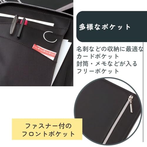 Couverture note noire B5 à double zip Nilon lei multi-couleur pour ranger vos stylos