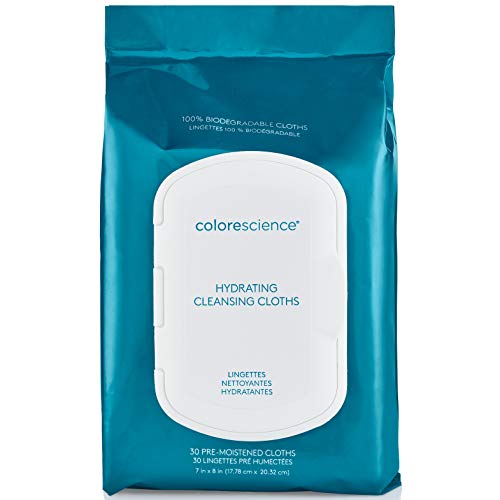 Colorescience Hydrating Cleansing Cloths, 30 Pre-Moistened Cloths, Fragrance-Free & Hypoallergenic,30 Count(Pack Of 1) #TOP28