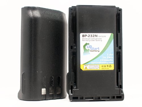 2X Pack - BP-232Li Battery - Replacement for BP232N Two-Way Radio Battery (2200mAh, 7.4V, Lithium-Ion) - Also Compatible with IC-A14, IC-F3011, IC-F24, IC-F3021, IC-F34, IC-F43
