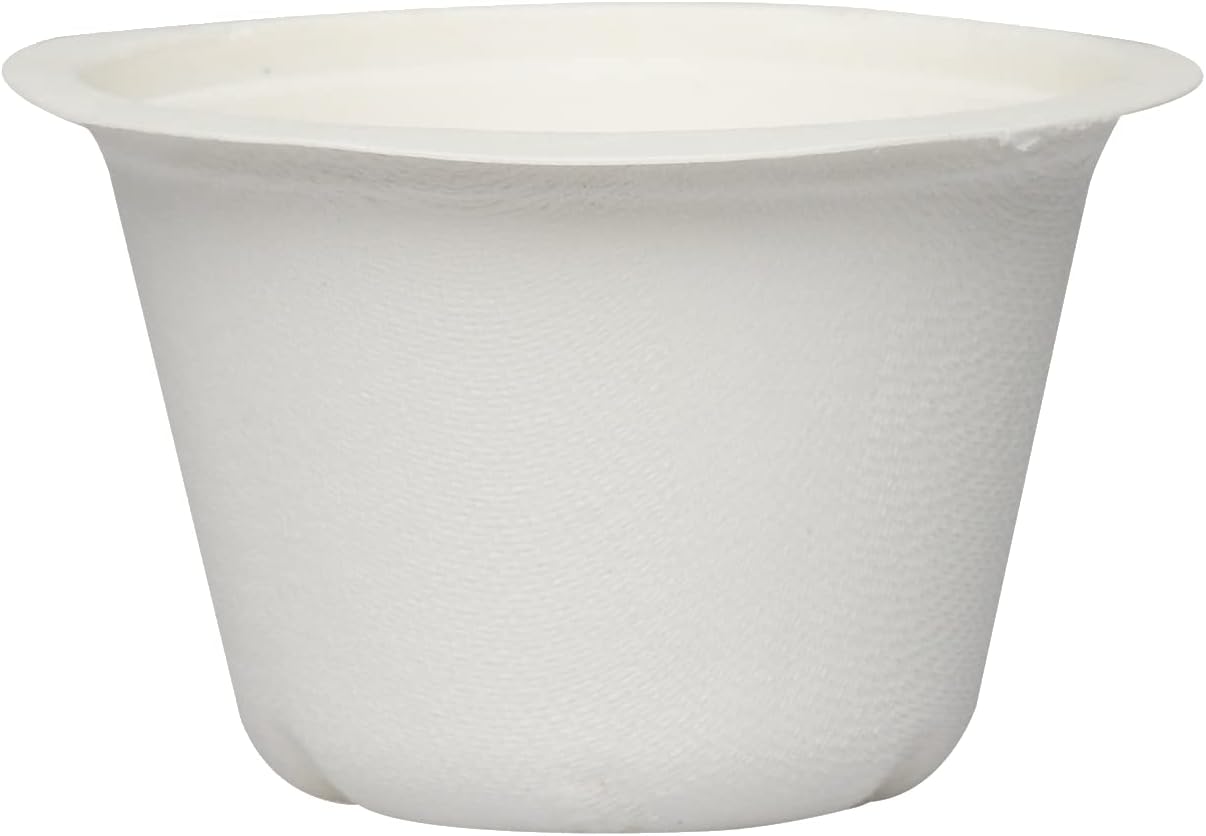 ECOWAREBiodegradable Biomass, Compostable, Eco Friendly, Disposable Solid Round Bowl/Dona (270 ml, 9oz) (50)
