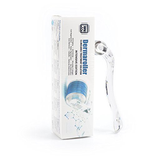 Koi Beauty Derma Roller Anti-âge Microdermabrasion Cosmétique Instrument pour Visage 540 Micro Aiguille en Acier Inoxydable 0,5 mm Avec étui de rangement Cover