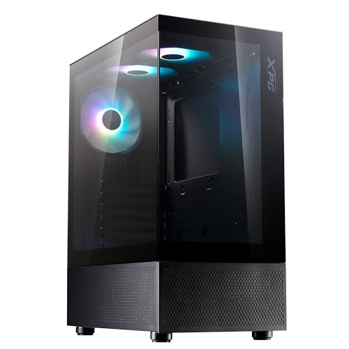 Gabinete para PC XPG INVADER X MINI ATX Mid Tower con 5 ventiladores ARGB y color negro - BKCWW miniatura 1
