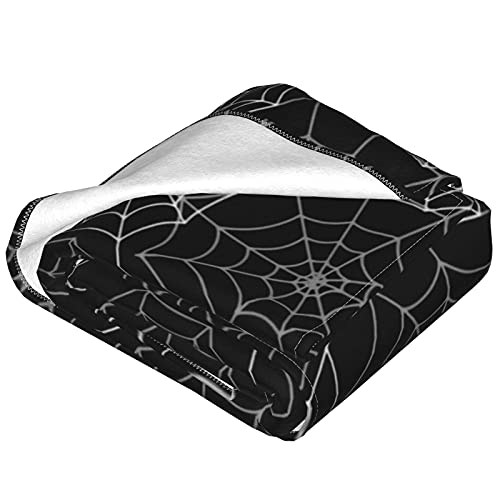Annalice Spider Cobweb Spiderweb Halloween Goth Pattern Flannel Fleece Blanket Ultra-Soft Fluffy Warm Throw Blanket For Couch Bed All Seasons Suitable For Women, Men 50*40Inch #TOP2
