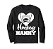 Hockey Nanny Heart Funny Heartfelt Love Hockey Nanny Long Sleeve T-Shirt
