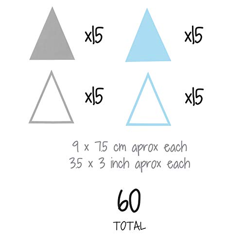 Vinilos Decorativos Triangulares Gris y Azul Claro miniatura 2