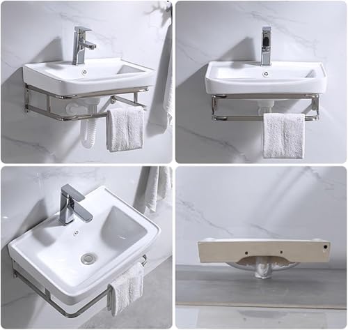 Lavabo d'angle rectangulaire gain de place pour optimiser les petites salles de bain - 4