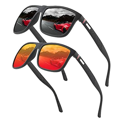 Perfectmiaoxuan Polarisierte Sonnenbrille Herren Damen, Vintage Elegant Brillengestell Klassisch, HD-Pilotobjektive,Golf Fahren Angeln Reisebrille Outdoor-Sportarten Mode Sonnenbrille Cover