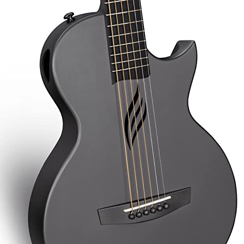 Image of ENYA NOVA GO BK Acoustic Guitar, Carbon Fiber, Lightweight, Thin Body, Case Included, Travel Guitar