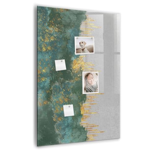 Tableau mural en verre 70x100 cm magnétique avec motif décoratif pour bureau