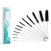9.5 Inches Long Straw Cleaner Brush Set, 12 Pack Straw Pipe Cleaner Brush Set, Small Brushes for Cleaning Small Parts
