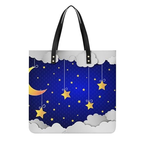 Sac à main shopper étoiles lune résout le manque de place en voyage