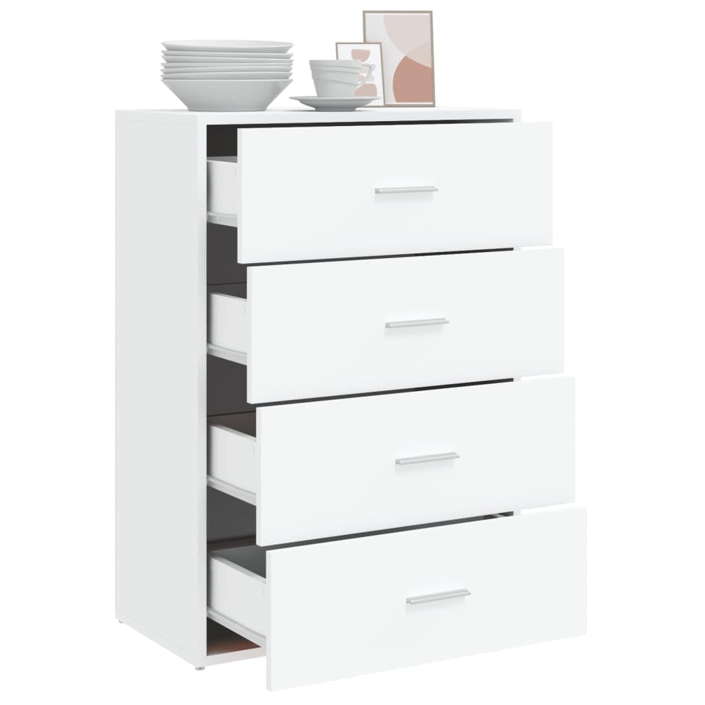 Credenza bianca, 60 x 31 x 84 cm, comò in legno