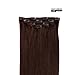 Human Hair Clip on Extensions 16inch Clip in Hair Extensions Medium Brown 4p 55g