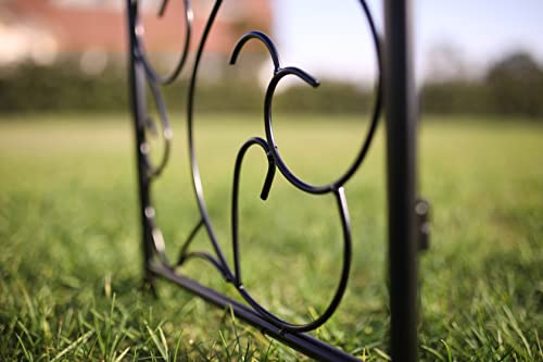 Better Garden Steel 7'5'' High X 4'2'' Wide Garden Arch With Gate, Garden Arbor For Various Climbing Plant, Outdoor Garden Lawn Backyard #TOP4
