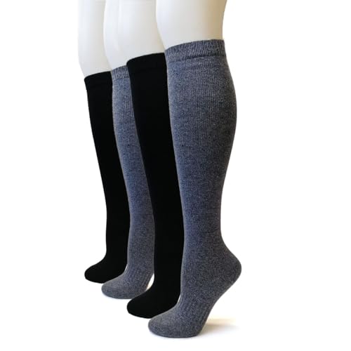 Image of Pure Cashmere Knee High Women Men Unisex Socks, Ideal for Skiing and Casual Wear, Made in Inner Mongolian