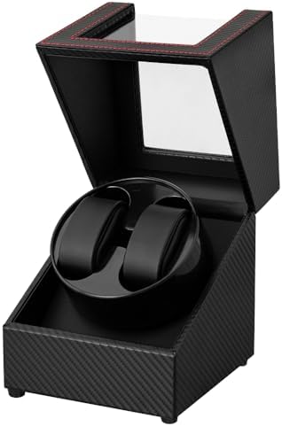 Watch Winder for Automatic Watches,Automatic Watch Winder Box,Double Watch Winder for Women's and Men's Watches with Quiet Japanese Mabuchi Motor