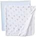 Petit Lem Baby-Boys Newborn My Little  Blanket 2 Pack, White/Blue, One Size