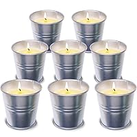 Topsics Citronella Kerze Outdoor, 8 Stück Zitronella Kerzen, Natürliche Sojawachs Zitronengras Duft Kerzen, Zitronella Candles für Garten,Terrasse, Picknick,Camping