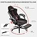 GTPLAYER Gaming Stuhl Stoff, Gaming Sessel mit Taschenfederkissen, ergonomischer Drehstuhl, Gamer Stuhl mit Fußstütze150 kg Belastbarkeit, schwarz