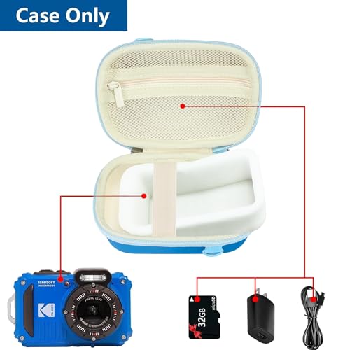 Funda impermeable para cámara Kodak PIXPRO WPZ2 azul miniatura 2