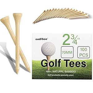 oodiboo Tees de Golf Tees de Golf de bambú (2-3/4 pulgadas/