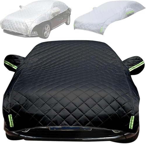 Anti-Hail Half Car Cover Compatible with Dacia Jogger, Heavy Duty Car Exterior Covers with Door Zipper Rain Snow Protection K809s