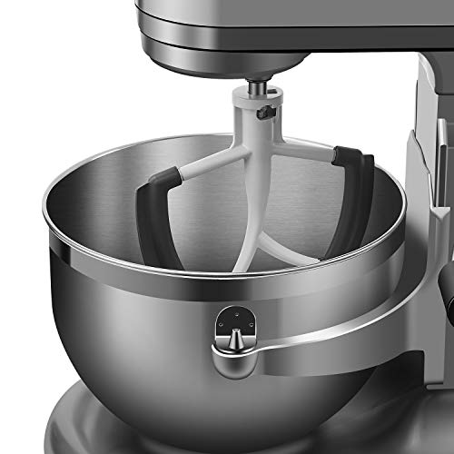 Flex Edge Beater for KitchenAid Mixer 6 Quart Bowl- Lift,Flat Beater with Flexible Silicone Edges Scraper-Metal Frame Mixing Attachment