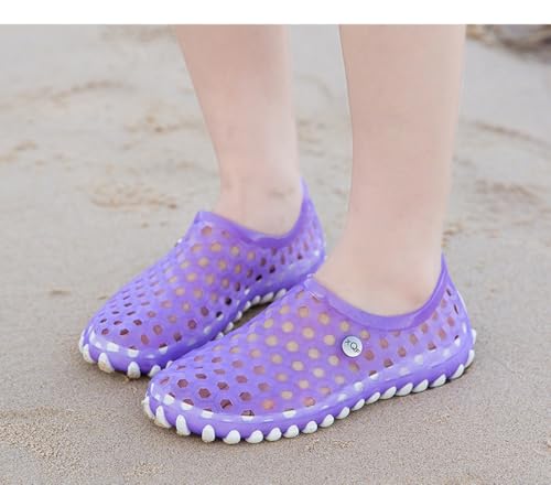 Clear Jelly Sandals for Men Sparkly Jelly Flats Hollow Water Slides Slip on Slippers Wide Round Toes Lightweight Breathable No Slip Chunky Sole Summer Walking Sneakers Beach Party Hiking Fishmen Shoes3