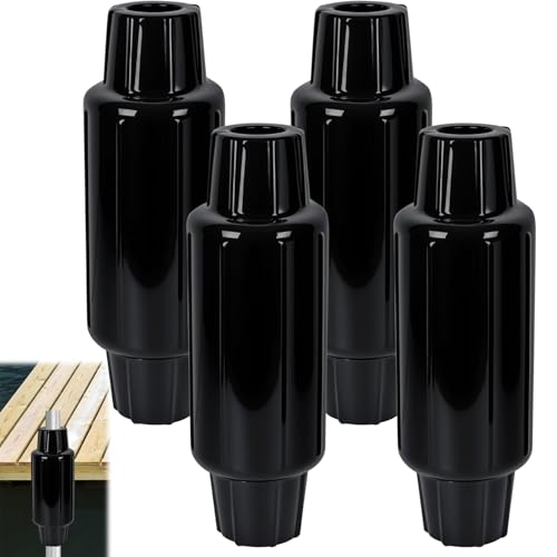DEDU Dock Bumpers Fenders for Post 4 Pack, Dock Pole Bumpers Slide Over Post Pole 2" Diameter, Dock Bumper fenders for Post Slip-On Vertical Protection Soft UV-Resistant Marine Grade Vinyl (Black)