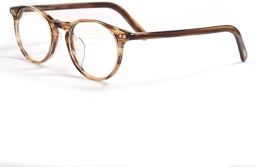 Miniatura 2 de Gafas redondas vintage con lente transparente de acetato de borde redondo grueso para hombres..